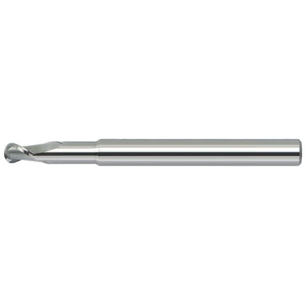 8x10x8x150 2FL Ball 50 Degree Helix X-Long Endmill Short Flute7mm Neck Diameter, 25mm Reach
